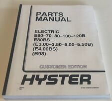 1997 HYSTER Empilhadeira Peças Manual - Elétrica E60 70 80 100 120B comprar usado  Enviando para Brazil
