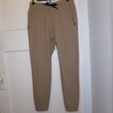 UNRL Mens S Joggers Khaki Performance Pants Pockets Drawstring Outdoor Gym for sale  Shipping to South Africa