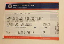 Rangers Select v Celtic Select - "Auld" Old Firm - Friendly - 21st Jan 2001 for sale  ABERDEEN
