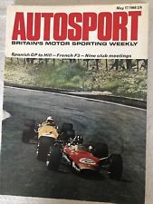 Autosport Magazine 17 May 1968 Hill Lotus Win Spanish F1 GP Obituary Mike Spence segunda mano  Embacar hacia Mexico