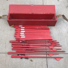 Vintage Hand Made Ice Fishing Box and Jig Pole Set with Stands Outdoor Sport for sale  Shipping to South Africa