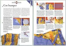 Cot Bumper #25-26 Know-How Sewing - Needlecraft Magic Pattern for sale  Shipping to South Africa