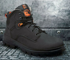 Used, Mens BLACK Nubuck Steel Toe Work HIKING BOOTS Size 8 UK / 42 Euro - 7784 for sale  Shipping to South Africa