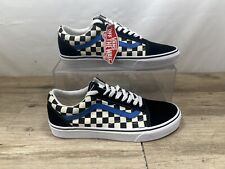 Usado, VANS VIEJOS ZAPATOS SKOOL TABLERO DE AJEDREZ NEGRO/Blanco/Azul Furgonetas Clásicas Nuevos con Etiquetas segunda mano  Embacar hacia Argentina