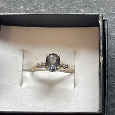 9ct gold Mystic Topaz diamond ring 9k 375 Marked GA, used for sale  BATHGATE