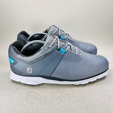 Zapatos de golf FootJoy Pro SL para hombre talla 10,5 W gris blanco azul tacos con cordones 53855 segunda mano  Embacar hacia Argentina