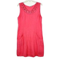 Vestido feminino Lungo L'arno 100% linho feito na Itália sem mangas rosas rosa M comprar usado  Enviando para Brazil