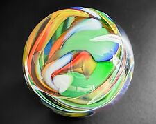 Sam Sammy Hogue 1.5" 2002 Ribbon Handblown Contemporary Art Glass Marble for sale  Shipping to South Africa
