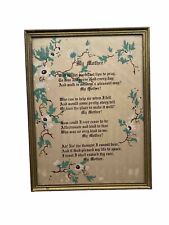 Mother poem vintage for sale  Saint Louis