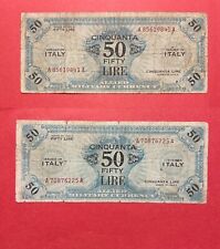 Coppia banconote italiane usato  Trapani