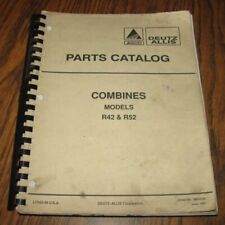 Gleaner R52 & R42 Combine Parts Catalog Manual Book 6/1991 OEM ac Deutz Allis for sale  Elizabeth