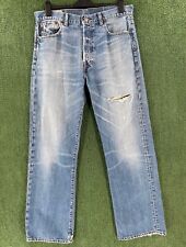 Jeans desgastado Abercrombie & Fitch original 5 bolsos onça extra pesada 34x30 comprar usado  Enviando para Brazil