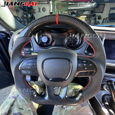 Used, Carbon Fiber Steering Wheel for Dodge Challenger Hellcat SRT Jeep Grand Cherokee for sale  Shipping to South Africa
