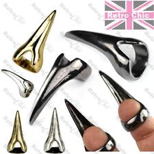 CLAW talon FINGER TIP RING long nails GOTH silver/gold/black PUNK CLAWS rock for sale  Shipping to South Africa