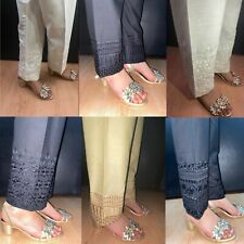 Ladies Trousers Pakistani Indian XS to 7XL Capri Pencil Pants Embroidery Shalwar, used for sale  Shipping to South Africa