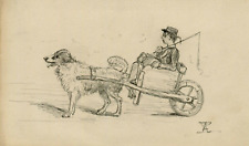 Arado de desenho antigo original jovem em um cachorro, usado comprar usado  Enviando para Brazil