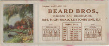 Calendário 1925 Beard Bros Maryland EUA fevereiro março abril barco de pesca pescador comprar usado  Enviando para Brazil