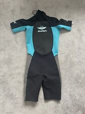 Ladies Wetsuit UK 14 Board Angels Black Blue Shortie for sale  Shipping to South Africa