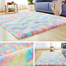 Usado, Tapete de pelúcia gradiente tie-dye tapete de sala de estar tapete de mesa de centro almofada comprar usado  Enviando para Brazil