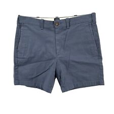Shorts chino flexível masculino J.CREW 7" azul marinho frente plana algodão stretch tamanho 32 comprar usado  Enviando para Brazil
