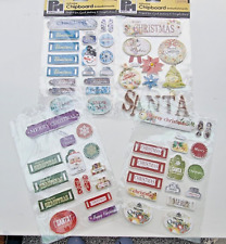 PAPERMANIA Adhesive Chipboard EMBELLISHMENTS x 4 Christmas Acid Free New / used for sale  Shipping to South Africa