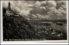 Niederwald Denkmal Postkarte 1939 gelaufen mit Blick auf Rüdesheim und Rhein gebraucht kaufen  Wöllstein