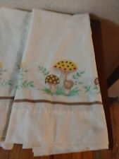 Vintage 1970s Sears Merry Mushroom Kitchen Curtains With. 4 Panels With Valance for sale  Shipping to South Africa