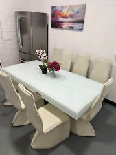 Solid glass dining for sale  LUTON