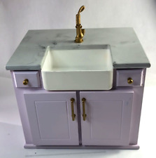 American Girl: Dollhouse Kitchen Sink Cabinet Miniature Lavender, used for sale  Shipping to South Africa