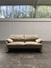 Cassina Maralunga Two-Seater Design Sofa Couch Vico Magistretti Fabric Italy, usado comprar usado  Enviando para Brazil