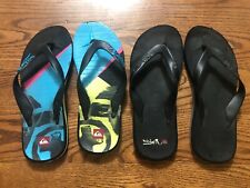 Lote de dos pares de sandalias chanclas Quiksilver playa océano viaje para hombre EE. UU. 12 segunda mano  Embacar hacia Argentina