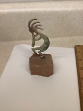 Kokopelli Dancer Colorful Metal Art Sculpture in Stone for sale  Shipping to South Africa