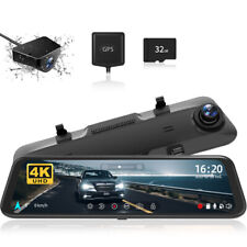 Cámara de tablero WOLFBOX G850 4K 12"" cámaras de tablero doble cámara espejo monitoreo estacionamiento segunda mano  Embacar hacia Argentina