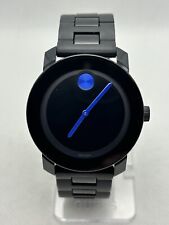 Relógio suíço MOVADO Bold 3600099 masculino resina preta aço inoxidável ponto azul 42mm, usado comprar usado  Enviando para Brazil