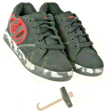 Sapatos de skate Heelys Propel 2.0 preto vermelho com cadarço rodas jovens 4 comprar usado  Enviando para Brazil