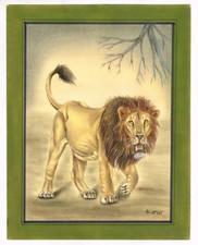miniature lion painting handmade fine artwork for sale miniature lion painting handmade fine artwork for sale Shipping to Canada