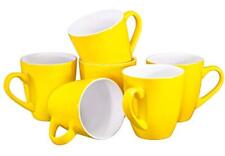 Conjunto de 6 canecas de café Bruntmor 16 oz grandes de cerâmica amarela comprar usado  Enviando para Brazil