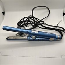 BaByliss PRO Nano titânio ferro plano 1" alisador de cabelo azul ultrafino funcionando, usado comprar usado  Enviando para Brazil