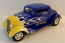 First Gear 1934 Blue Ford Coupe Hot Rod Flames 1/25 Diecast for sale  Shipping to Canada