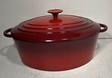 Forno oval holandês Staub Basix ferro fundido esmaltado vermelho 6Qt #31 feito na França em excelente estado usado! comprar usado  Enviando para Brazil