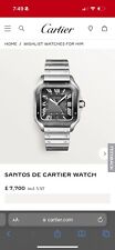 Cartier santos grey for sale  GLASGOW