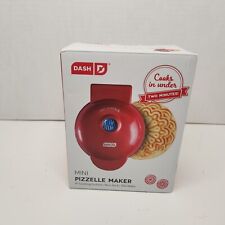 DASH Nonstick Mini 4" Pizzelle Maker NEW Open Box RED DMP001MR for sale  Shipping to South Africa