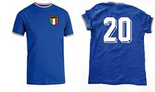 T-Shirt CELEBRATIVA NAZIONALE ITALIA MUNDIAL SPAGNA 82 PAOLO ROSSI BEARZOT, usato usato  Rionero In Vulture