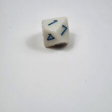 Dados de jogo individuais brancos opacos com azul 9 lados D9, usado comprar usado  Enviando para Brazil