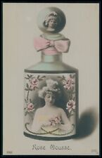 dd Botella de Perfume Fotomontaje Damas Cabezas Originales Antigua Años 1900 Foto Postal segunda mano  Embacar hacia Argentina