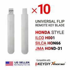 10x Novo Sem Cortes Universal Flip Controle Remoto Chave Lâmina Honda Tipo HO01 HON66 HOND-31 comprar usado  Enviando para Brazil