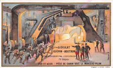Chromo CHOCOLAT GUéRIN BOUTRON INDUSTRIES Fer acier pièce canon marteau pilon d'occasion  Épinay-sur-Seine