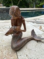 Usado, Estatua de arte escultura de jardín exterior o interior fuentes de bronce sirena segunda mano  Embacar hacia Argentina