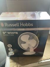 Russell Hobbs 9" Portable Desk Fan 2 Speeds Wide-Angled Oscillation RHPDF0921, used for sale  Shipping to South Africa