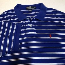 Camisa polo masculina de golfe Ralph Lauren XL azul N branca listrada logotipo pônei comprar usado  Enviando para Brazil